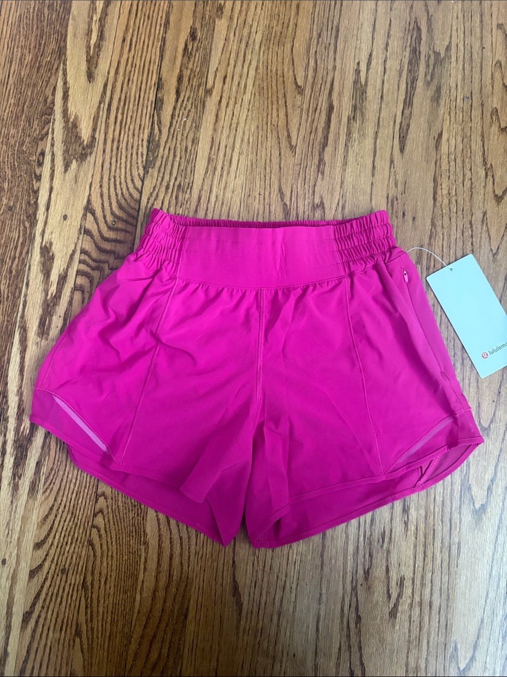 NWT lululemon high rise hotty hot 4” lined Women’s Pink Athletic Shorts size 4